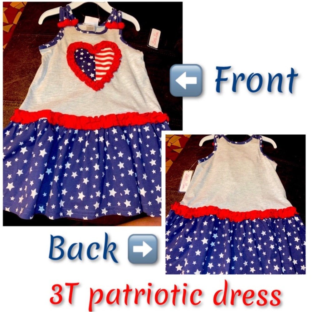 🇺🇸3T summer dress ,patriotic ,girls red white & blue dress,NWT, patriotic